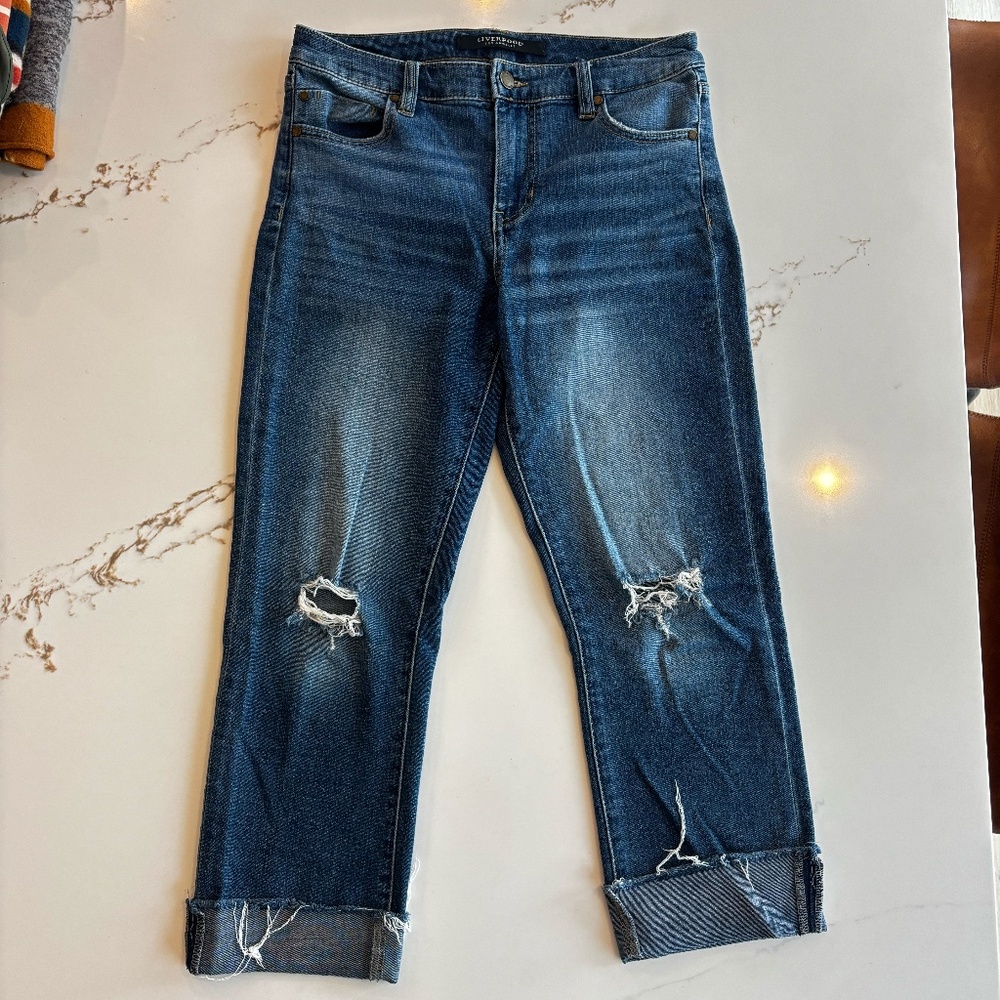 Liverpool of Los Angeles Mid-rise Cropped Jeans
